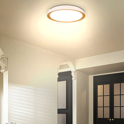 Modern LED Ceiling Light Wood Home Lighting