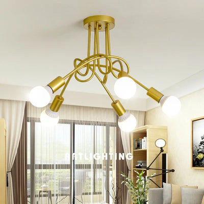 Retro Chandelier Wrought Iron LED Ceiling Lamp: A Modern Twist on Vintage Elegance