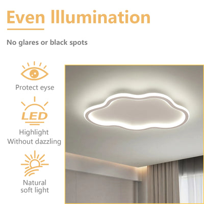 Creative White Cloud LED Ceiling Lamp - Modern Lighting for Bedroom, Children's Room, Study