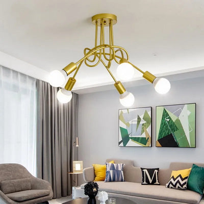 Retro Chandelier Wrought Iron LED Ceiling Lamp: A Modern Twist on Vintage Elegance