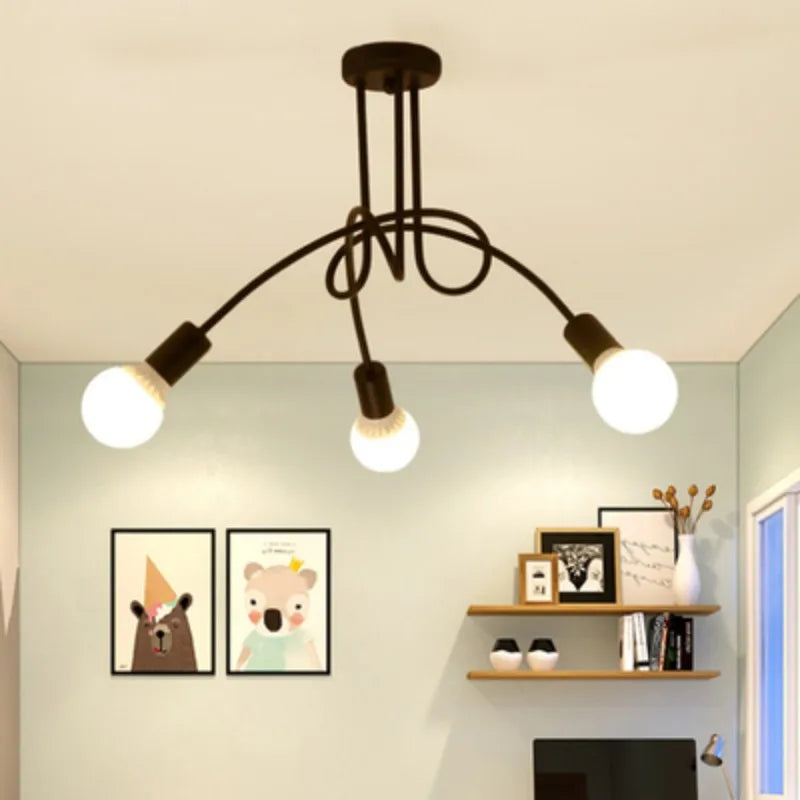 Retro Chandelier Wrought Iron LED Ceiling Lamp: A Modern Twist on Vintage Elegance