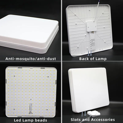 Modern LED Ceiling Light - Square Ceiling Lamp for Bedroom Lighting, Living Room, Bathroom, Kitchen