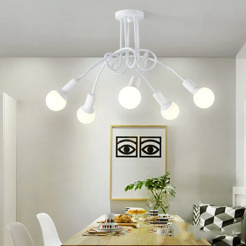 Retro Chandelier Wrought Iron LED Ceiling Lamp: A Modern Twist on Vintage Elegance