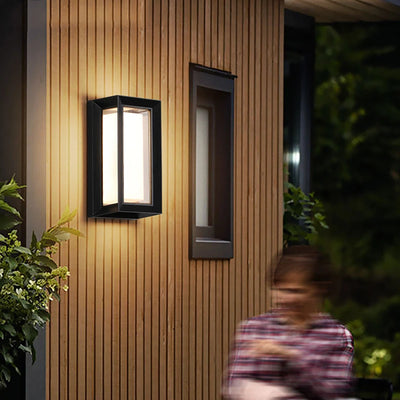 Modern LED Outdoor Wall Lamp with Motion Sensor - Waterproof Porch and Garden Light