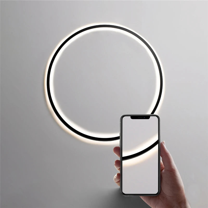 Simple Ring LED Wall Light - Nordic Design for Living Room, Bathroom, and Background Wall Decoration