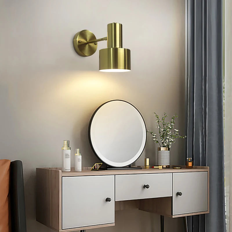 Nordic Modern LED Wall Lamp - Gold and Black Sconces Light for Indoor Home Kitchen, Bedside, Bedroom, Living Room Decoration