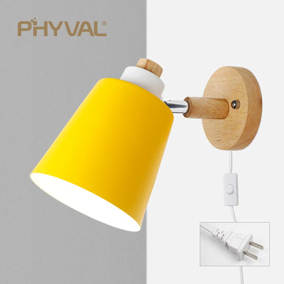 Nordic Iron Wall Lamp with Switch for Multi-Purpose Lighting