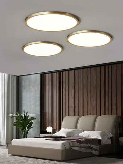 Modern Minimalist Copper Ceiling Lamp