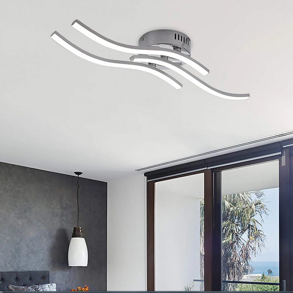 Modern Aluminum LED Ceiling Light for Indoor Living Room Lights - 12W/18W/24W Options