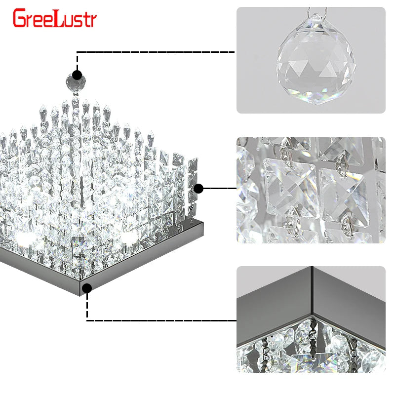 Modern Indoor Ceiling Light  Crystal Lamp Chandelier Luxury Living Room Suspension Luminaire