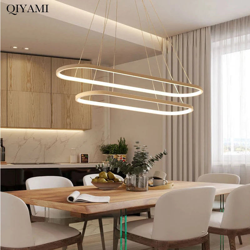 Modern LED Pendant Lights with App Phone Control - Creative Lighting Fixtures for Living and Dining Rooms