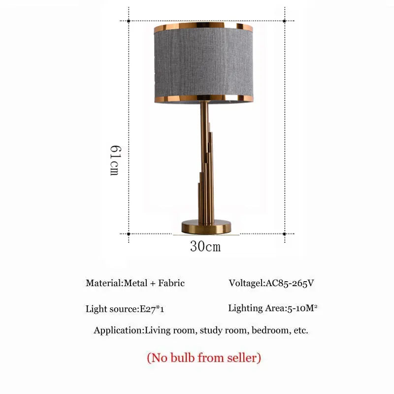 Light Luxury Living Room Bedroom Bedside Designer Table Lamp - Simple Post-Modern American Decorative Lamp