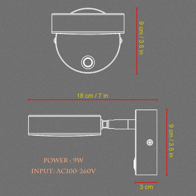 Modern Minimalist LED Wall Lamp with Touch Dimming Switch - Indoor Lighting Fixture for Home Aisle Beside Room Sconce