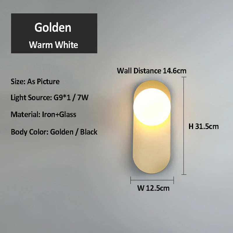 Nordic Modern Glass Wall Lamp: Illuminate Your Space with Contemporary Elegance