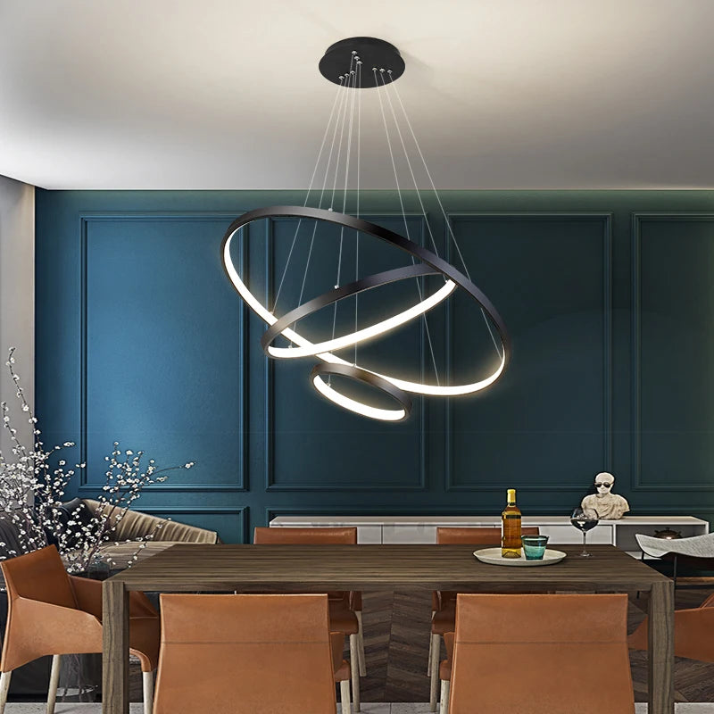 Modern LED Ceiling Chandelier - Elegant Lighting Fixture for Villa Living Spaces