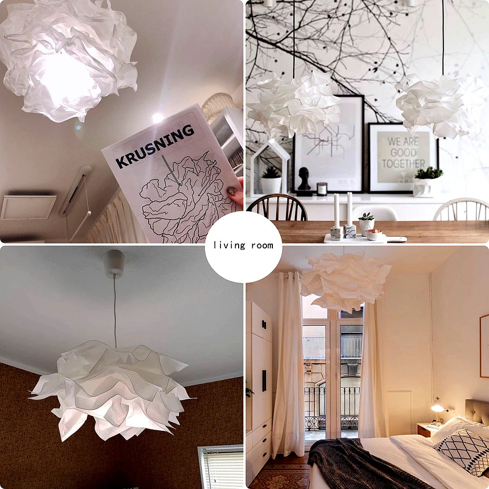 DIY Cloud Lamp Shade Flower Light - 43cm Artistic Pendant Chandelier for Living Room, Bedroom, or Bar Decoration