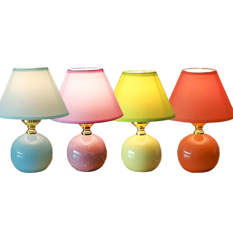 Miniature Ceramic Table Lamp: Stylish and Elegant Bedroom Bedside Lamp, Cafe Bar Counter, Tabletop Atmosphere Lamp