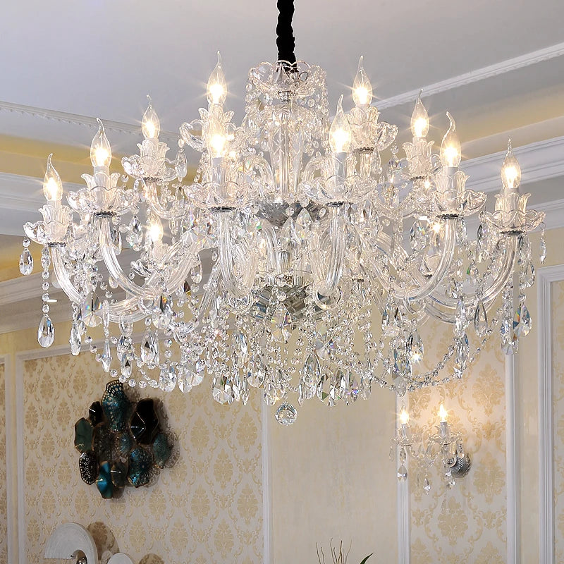 Modern European Style Crystal Chandelier - Elegant Lighting Fixture for Home Decor