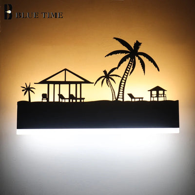 Modern Black LED Wall Lights - Versatile Home Decoration for Bedroom, Living Room, Kitchen