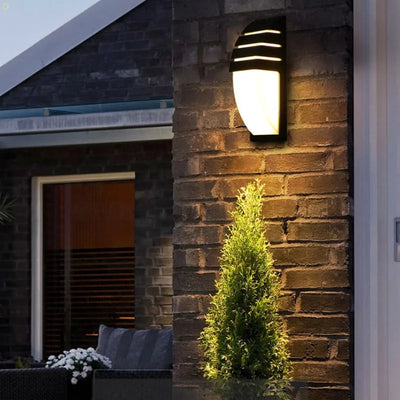 Modern LED Outdoor Wall Light with Radar Motion Sensor - Waterproof Exterior Lighting