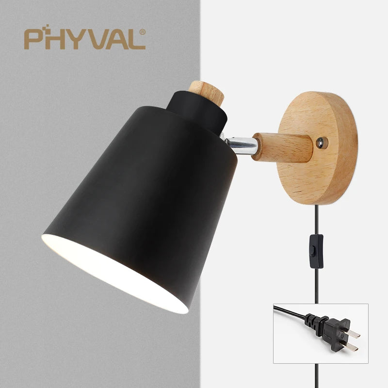 Nordic Iron Wall Lamp with Switch for Multi-Purpose Lighting