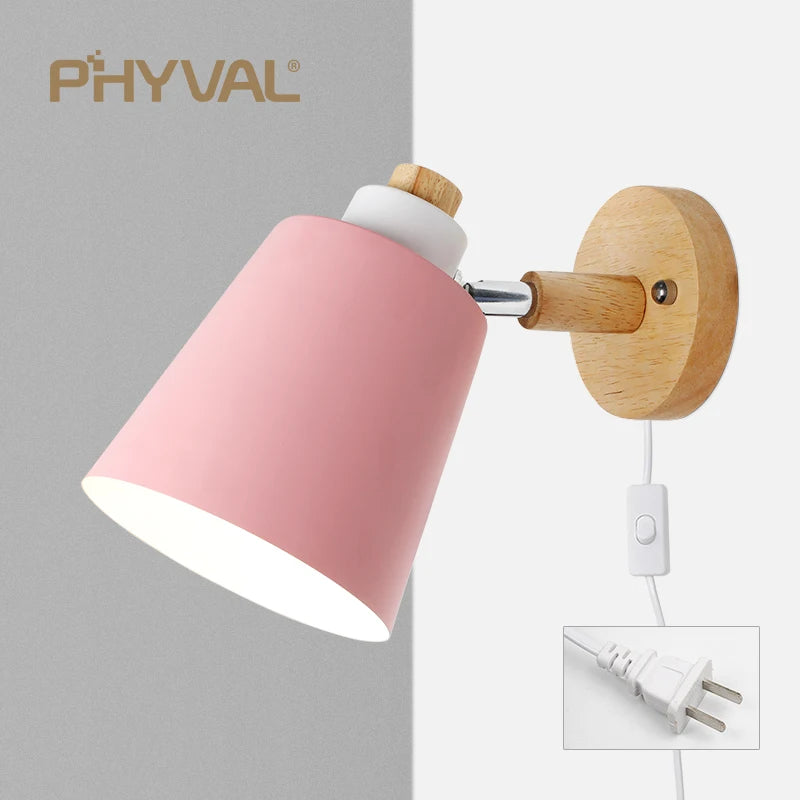 Nordic Iron Wall Lamp with Switch for Multi-Purpose Lighting