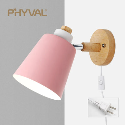 Nordic Iron Wall Lamp with Switch for Multi-Purpose Lighting