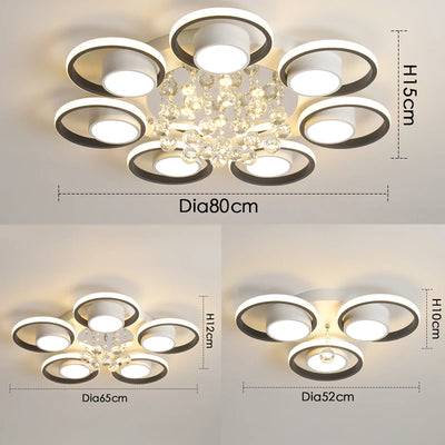 FANPINFANDO Modern LED Ceiling Lights - Crystal Suspension Luminaire for Living Room, Bedroom, Kitchen