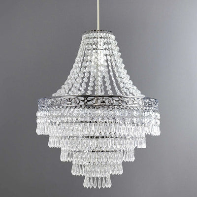 Blenheim Large Acrylic Chandelier Shade - Modern Pendant Lampshade