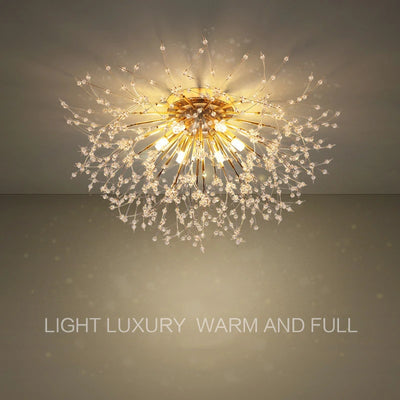 Elegant Dandelion Crystal Ceiling Lamp: A Popular Choice for Stylish Interiors