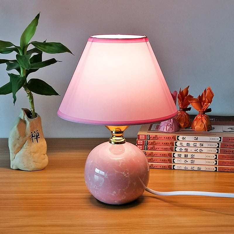 Miniature Ceramic Table Lamp: Stylish and Elegant Bedroom Bedside Lamp, Cafe Bar Counter, Tabletop Atmosphere Lamp