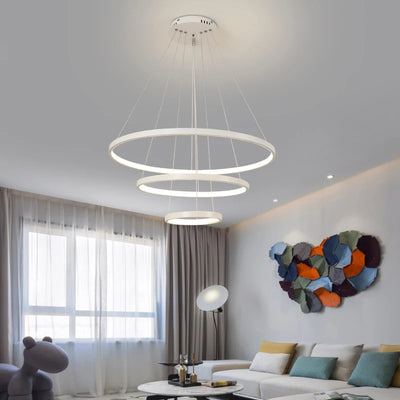 Modern LED Ceiling Chandelier - Elegant Lighting Fixture for Villa Living Spaces