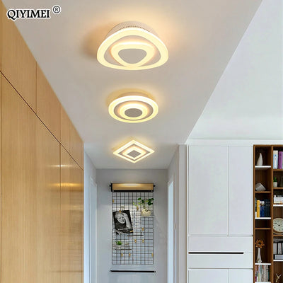 Modern LED Corridor Ceiling Lamp - Round/Square Lighting Fixture for Bathroom, Living Room, Home Decorative