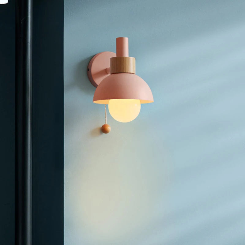 Nordic Modern LED Wall Lamp | Bedside Wood Sconce Lights