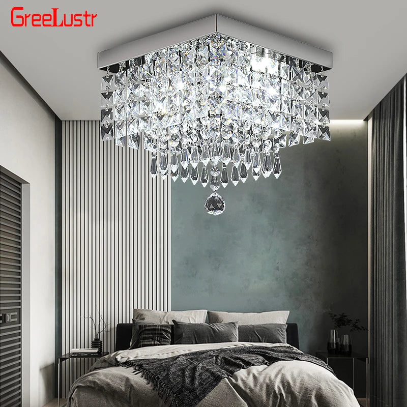 Modern Indoor Ceiling Light  Crystal Lamp Chandelier Luxury Living Room Suspension Luminaire