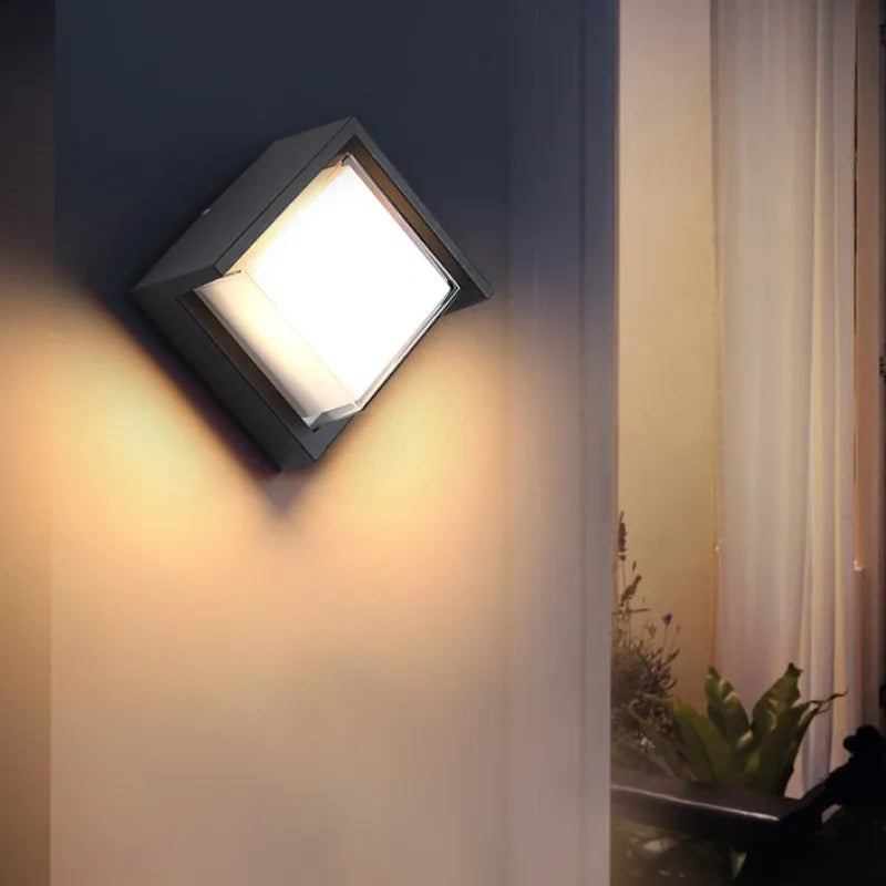 Modern LED Outdoor Wall Lamp with Motion Sensor - Waterproof Porch and Garden Light