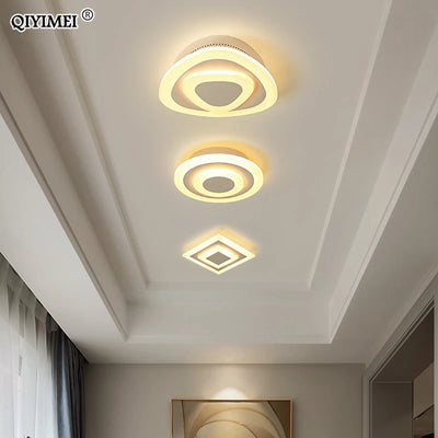 Modern LED Corridor Ceiling Lamp - Round/Square Lighting Fixture for Bathroom, Living Room, Home Decorative