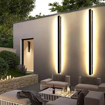 Modern Waterproof LED Long Wall Lamp - IP65 Outdoor Lighting for Gardens and Balconies