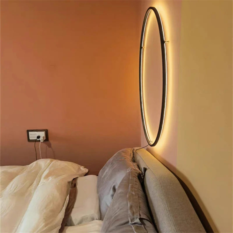 Simple Ring LED Wall Light - Nordic Design for Living Room, Bathroom, and Background Wall Decoration