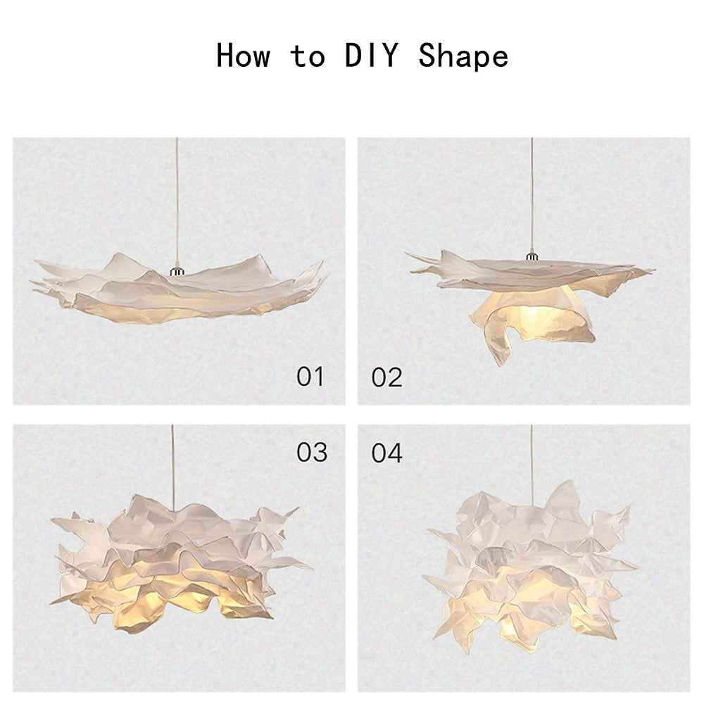 DIY Cloud Lamp Shade Flower Light - 43cm Artistic Pendant Chandelier for Living Room, Bedroom, or Bar Decoration