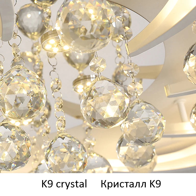 Modern LED Chandelier Crystal Ceiling Chandeliers Lights For Living Room Bedroom Kitchen Lustres Indoor Lighting Fixtures Light