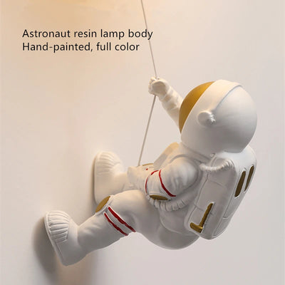 Creative Astronaut Moon Wall Lamp for Children's Room