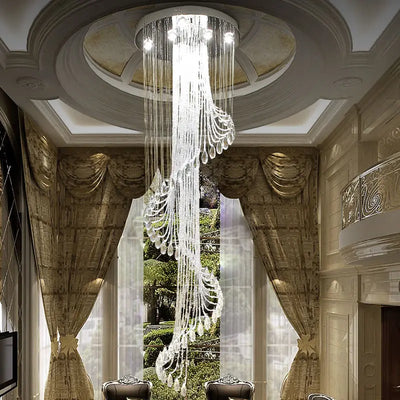 Spiral K9 Crystal Chandelier - Modern European Design for Elegant Room Lighting