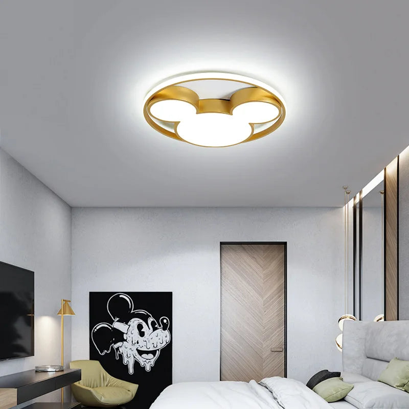 Mickey Mouse LED Cartoon Ceiling Light - Modern Children's Room Decor