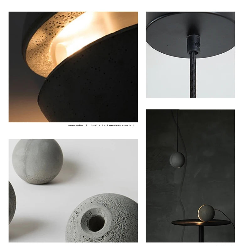 Round Concrete Lamp Pendant Lights