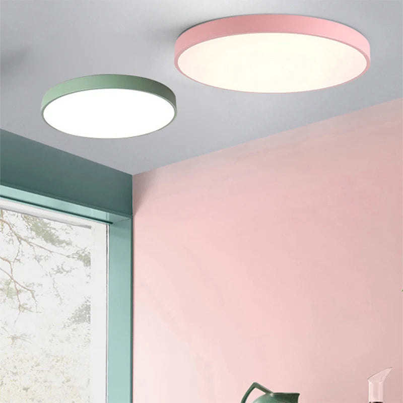 Ultra-Thin LED Ceiling Chandelier - 50cm 48W, 60cm 64W, 80cm 96W for Living Room, Bedroom, and More