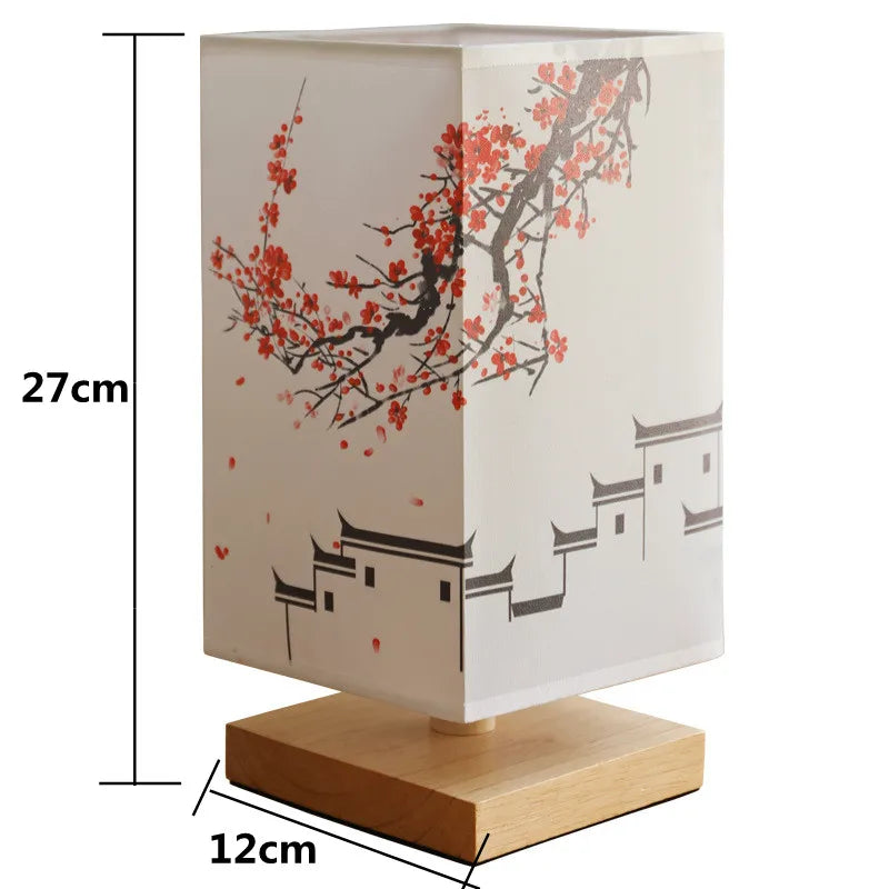 LED Square Decoration Table Lamp - Simple Chinese Style