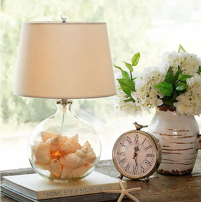 Nordic Modern Glass Table Lamp - Flower Decor Bedside Night Lamp, Bringing Garden-Inspired American Simplicity to Your Space