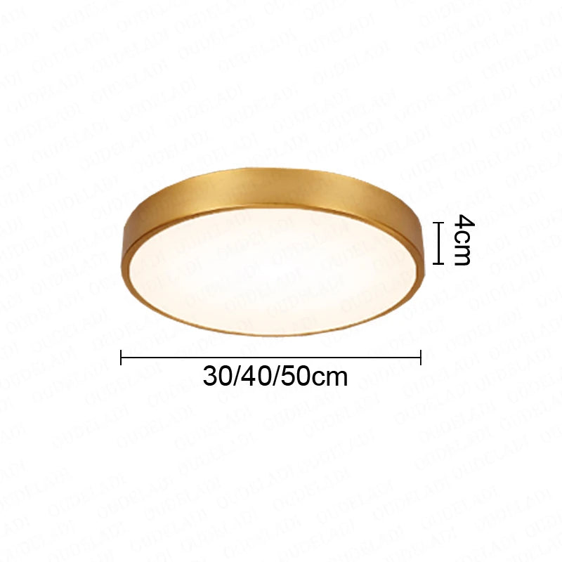 All Copper Thin LED Ceiling Lights for Modern Spaces