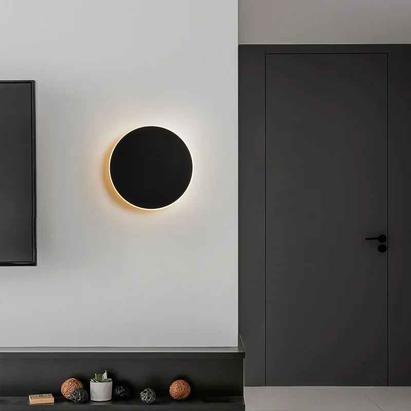 Modern Round LED Wall Lights | RGB Acrylic Touch Sensitive Remote Wall Lamp